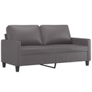vidaXL 2 személyes szürke műbőr kanapé 140 cm