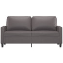 vidaXL 2 személyes szürke műbőr kanapé 140 cm