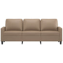 vidaXL 3 személyes cappuccino színű műbőr kanapé 180 cm