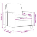 vidaXL világosszürke szövet kanapéfotel 60 cm