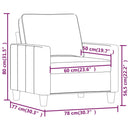 vidaXL fekete szövet kanapéfotel 60 cm