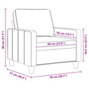 vidaXL tópszínű szövet kanapéfotel 60 cm