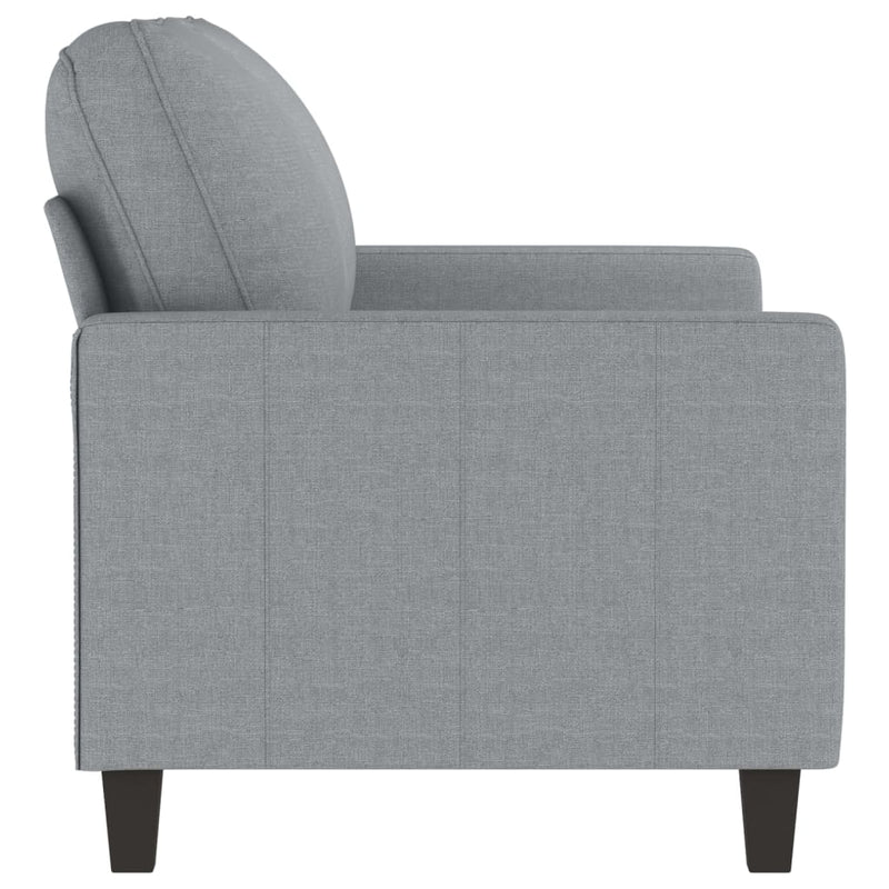vidaXL kétszemélyes világosszürke szövetkanapé 120 cm