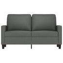 vidaXL kétszemélyes sötétszürke szövetkanapé 120 cm