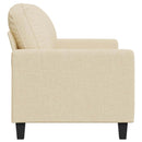 vidaXL kétszemélyes krémszínű szövetkanapé 120 cm
