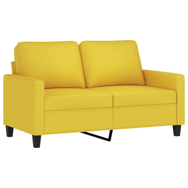 vidaXL 2 személyes világossárga szövet kanapé 120 cm