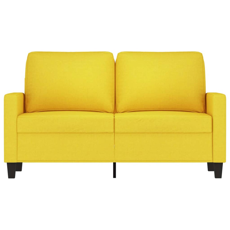 vidaXL 2 személyes világossárga szövet kanapé 120 cm