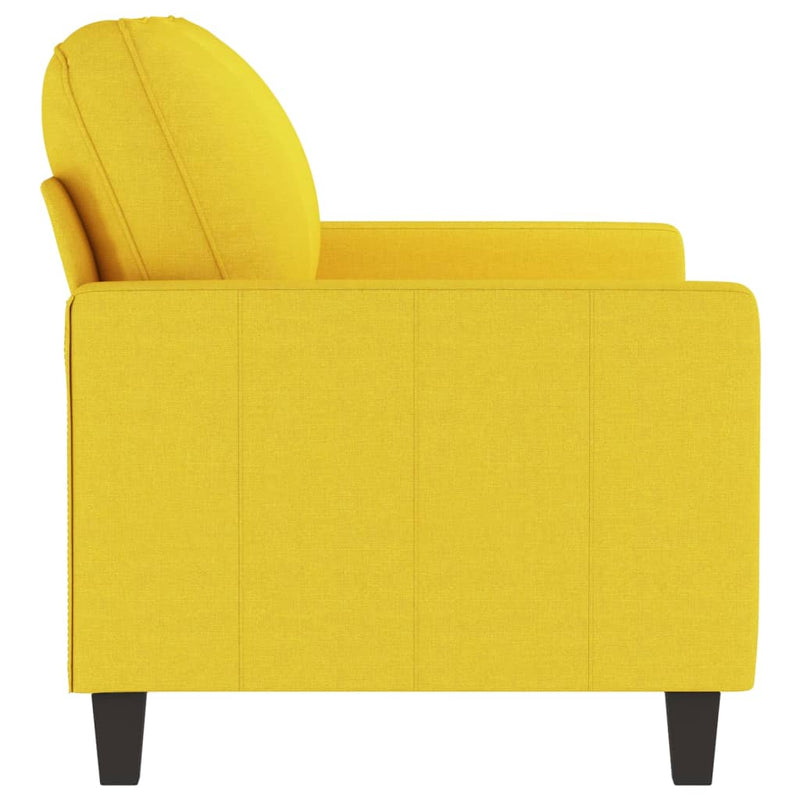 vidaXL 2 személyes világossárga szövet kanapé 120 cm