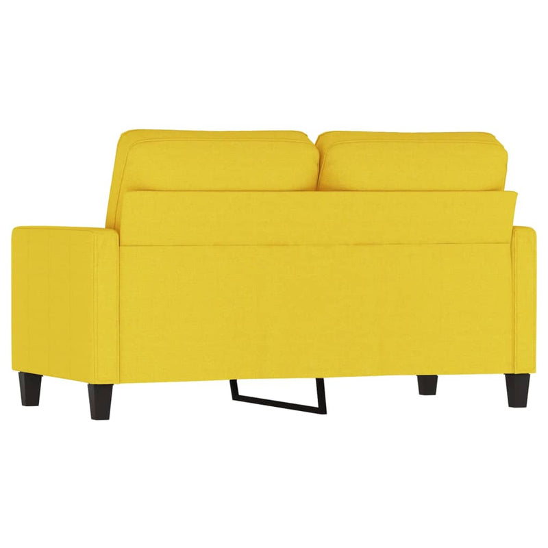 vidaXL 2 személyes világossárga szövet kanapé 120 cm