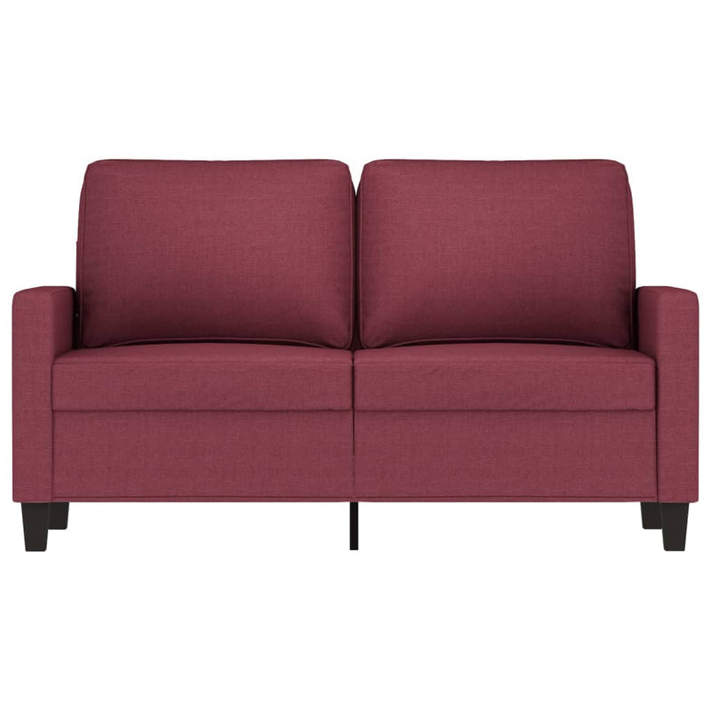 vidaXL kétszemélyes bordó szövet kanapé 120 cm