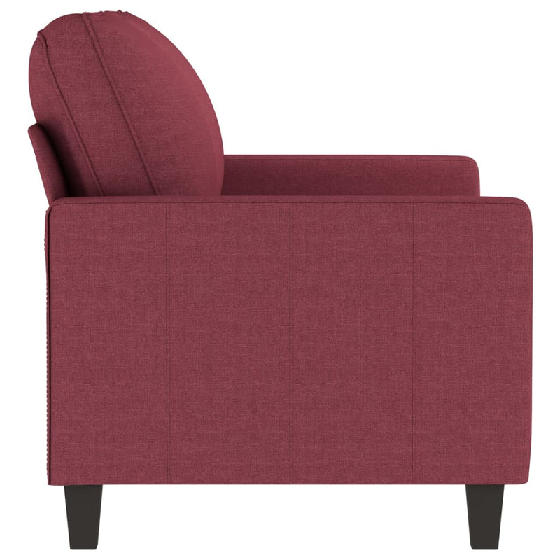 vidaXL kétszemélyes bordó szövet kanapé 120 cm