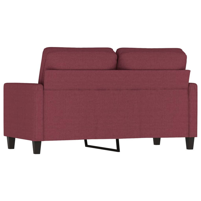 vidaXL kétszemélyes bordó szövet kanapé 120 cm