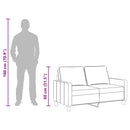 vidaXL kétszemélyes fekete szövetkanapé 120 cm