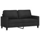 vidaXL kétszemélyes fekete szövetkanapé 140 cm