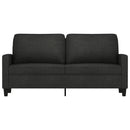 vidaXL kétszemélyes fekete szövetkanapé 140 cm