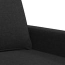 vidaXL kétszemélyes fekete szövetkanapé 140 cm