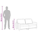 vidaXL kétszemélyes fekete szövetkanapé 140 cm