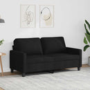vidaXL kétszemélyes fekete szövetkanapé 140 cm