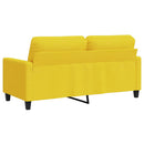 vidaXL 2 személyes világossárga szövet kanapé 140 cm