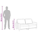 vidaXL kétszemélyes tópszínű szövet kanapé 140 cm