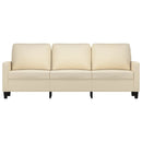 vidaXL 3 személyes krémszínű szövet kanapé 180 cm
