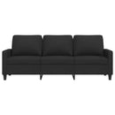 vidaXL 3 személyes fekete szövetkanapé 180 cm
