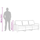 vidaXL 3 személyes fekete szövetkanapé 180 cm