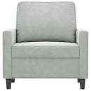 vidaXL világosszürke bársony kanapéfotel 60 cm