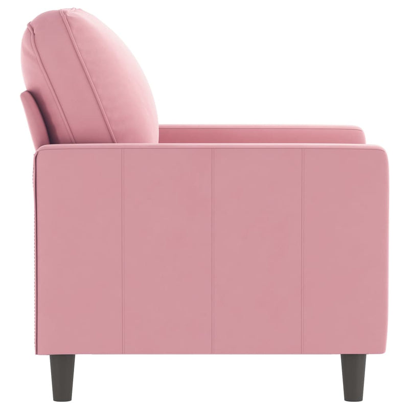 vidaXL rózsaszín bársony kanapéfotel 60 cm
