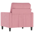 vidaXL rózsaszín bársony kanapéfotel 60 cm