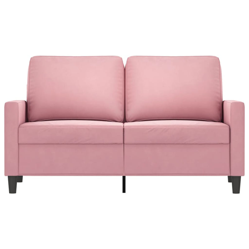 vidaXL kétszemélyes rózsaszín bársony kanapé 120 cm