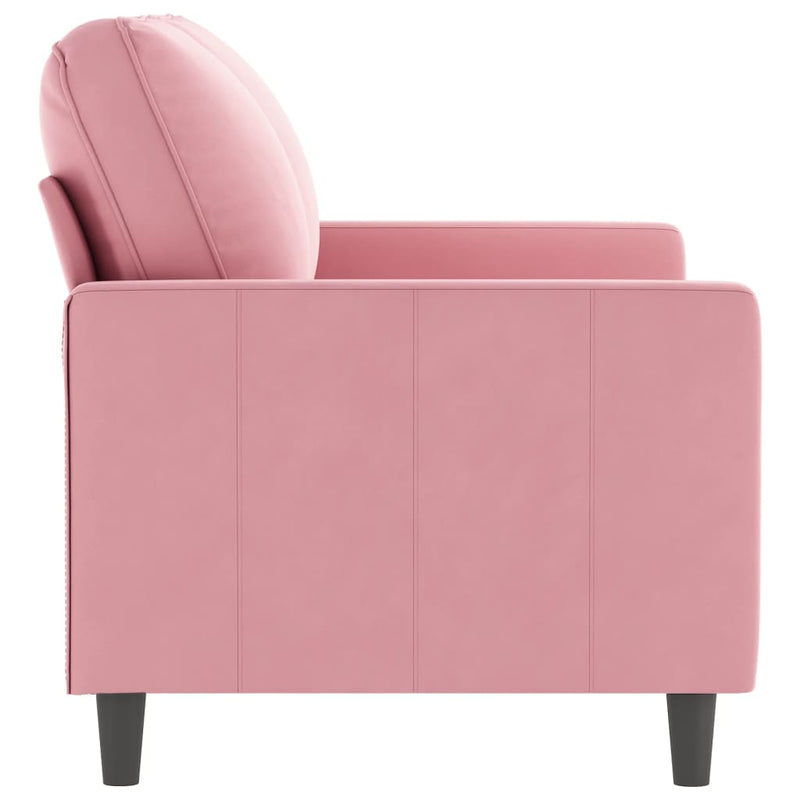 vidaXL kétszemélyes rózsaszín bársony kanapé 120 cm
