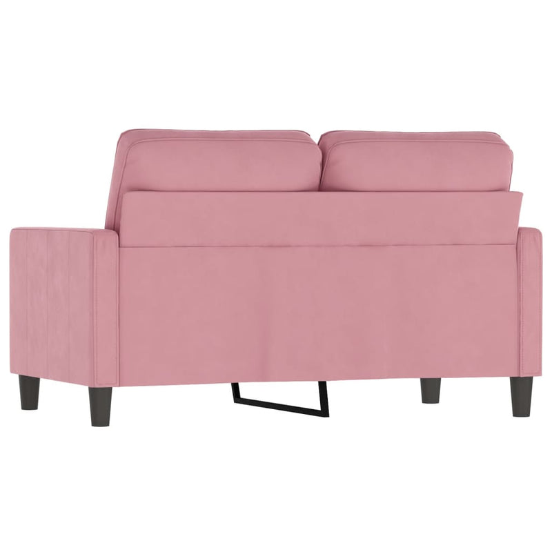 vidaXL kétszemélyes rózsaszín bársony kanapé 120 cm
