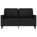 vidaXL kétszemélyes fekete bársony kanapé 120 cm