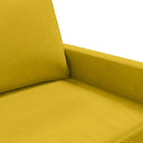 vidaXL kétszemélyes sárga bársony kanapé 120 cm