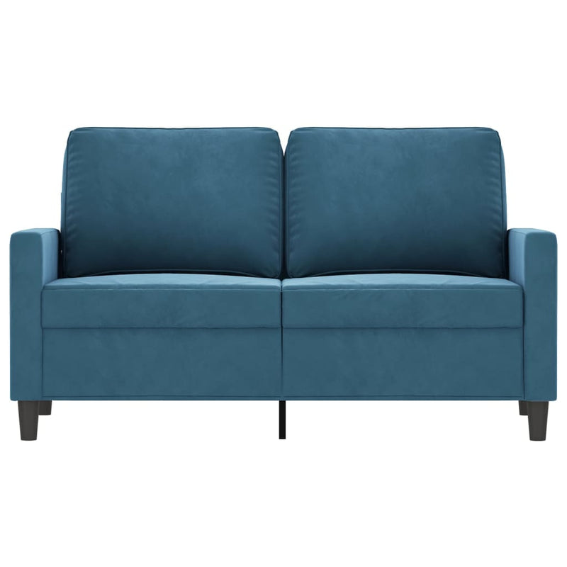 vidaXL kétszemélyes kék bársony kanapé 120 cm