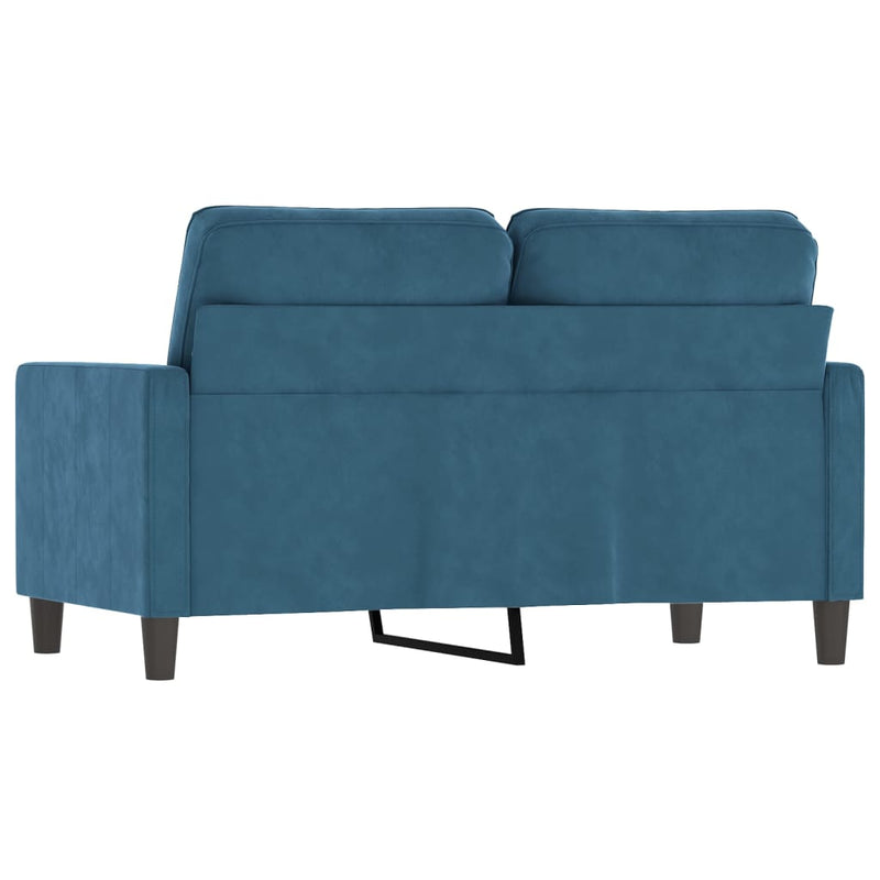 vidaXL kétszemélyes kék bársony kanapé 120 cm