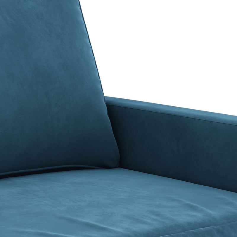 vidaXL kétszemélyes kék bársony kanapé 120 cm