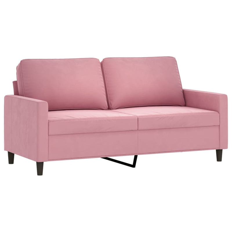 vidaXL kétszemélyes rózsaszín bársony kanapé 140 cm