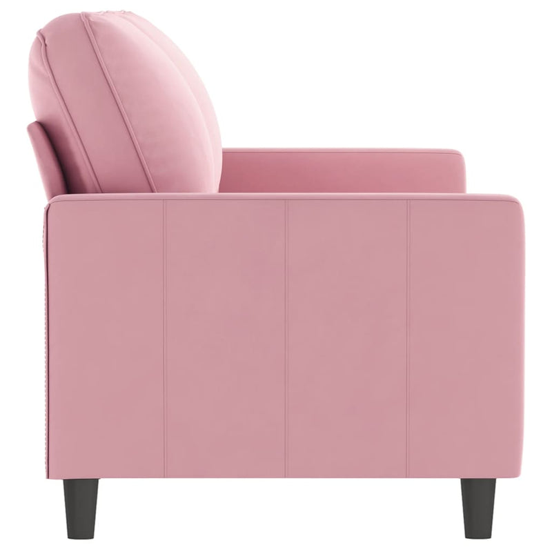 vidaXL kétszemélyes rózsaszín bársony kanapé 140 cm