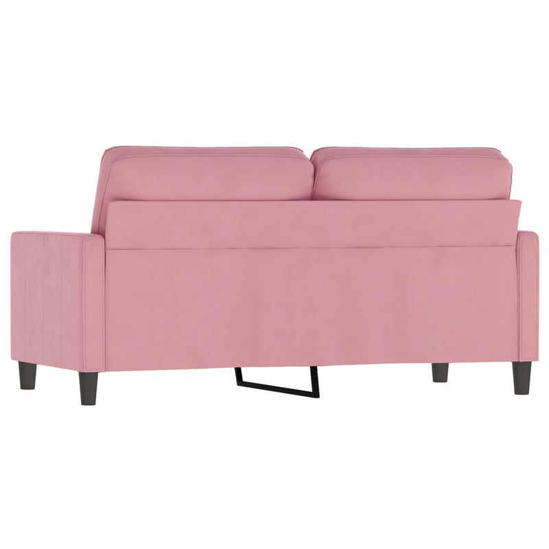 vidaXL kétszemélyes rózsaszín bársony kanapé 140 cm