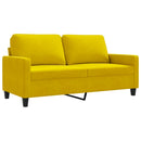 vidaXL kétszemélyes sárga bársony kanapé 140 cm