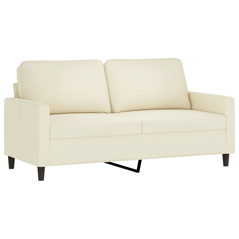 vidaXL kétszemélyes krémszínű bársony kanapé 140 cm