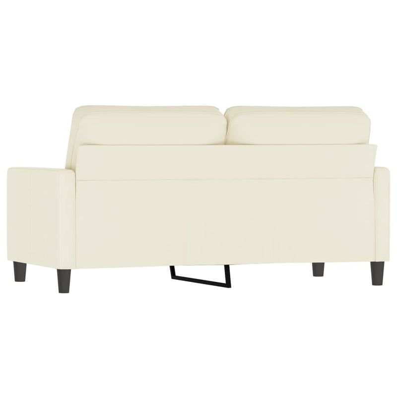 vidaXL kétszemélyes krémszínű bársony kanapé 140 cm