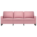 vidaXL 3 személyes rózsaszín bársony kanapé 180 cm