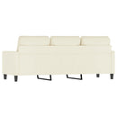 vidaXL 3 személyes krémszínű bársony kanapé 180 cm