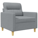 vidaXL világosszürke szövet kanapéfotel 60 cm
