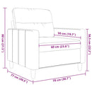 vidaXL sötétszürke szövet kanapéfotel 60 cm