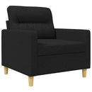 vidaXL fekete szövet kanapéfotel 60 cm