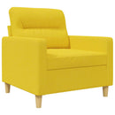 vidaXL világossárga szövet kanapéfotel 60 cm